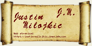 Justin Milojkić vizit kartica